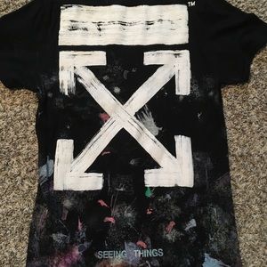 Off White paint splatter jersey shirt